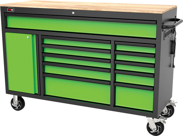 Tobeq RCBT611123LGBK 61" Roller Cabinet + FREE Tobeq TCBT610623LGBK 61" Top Chest (Lime Green/Black)