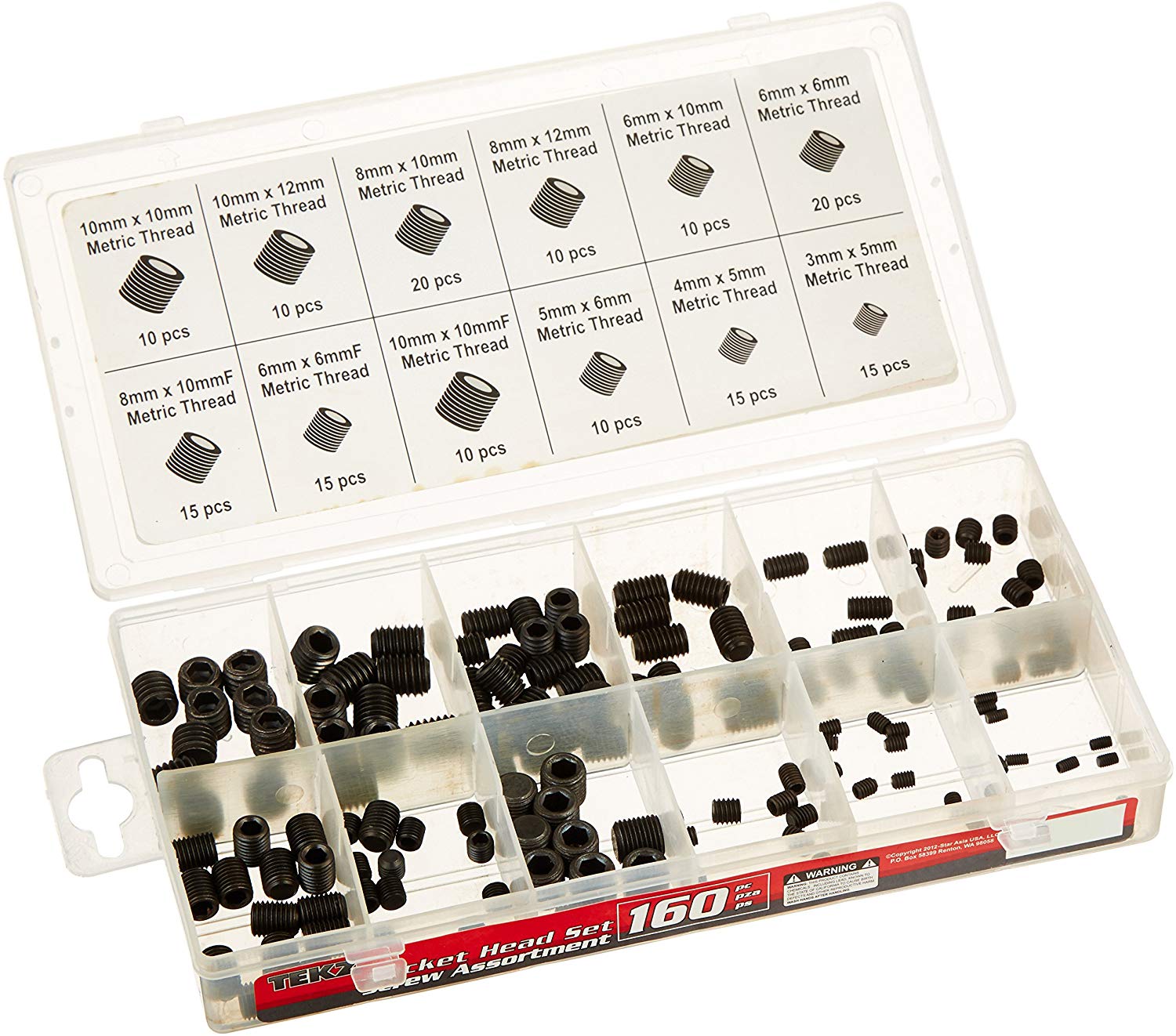 TITAN 160 Piece Metric Socket Head Set Screw Assortment - MPR Tools & Equipment