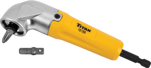 Titan Tools 16189 90° Magnetic Drill & Bit Driver Attachment, Impact Grade, 1/4" Hex Shank - MPR Tools & Equipment