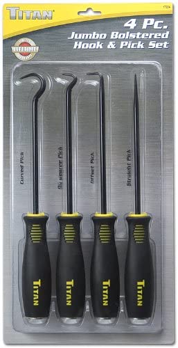 Titan Tools 17224 Jumbo Bolstered Pick and Hook Set. 4 pieces - MPR Tools & Equipment