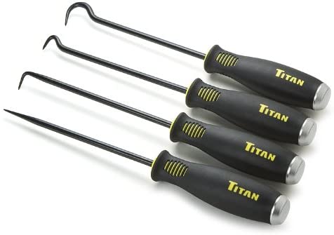 Titan Tools 17224 Jumbo Bolstered Pick and Hook Set. 4 pieces - MPR Tools & Equipment