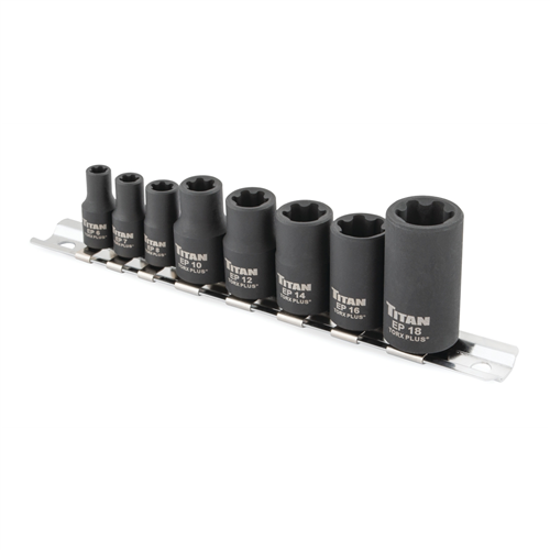 Titan Tools 17418 8pc E-Torx Plus Socket Set - MPR Tools & Equipment