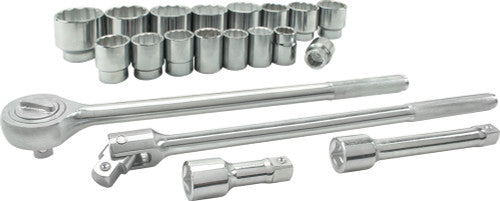 Titan Tools 18188 21-PC 3/4" DRIVE 12 PT. SAE SOCKET SET, 7/8"-2" - MPR Tools & Equipment