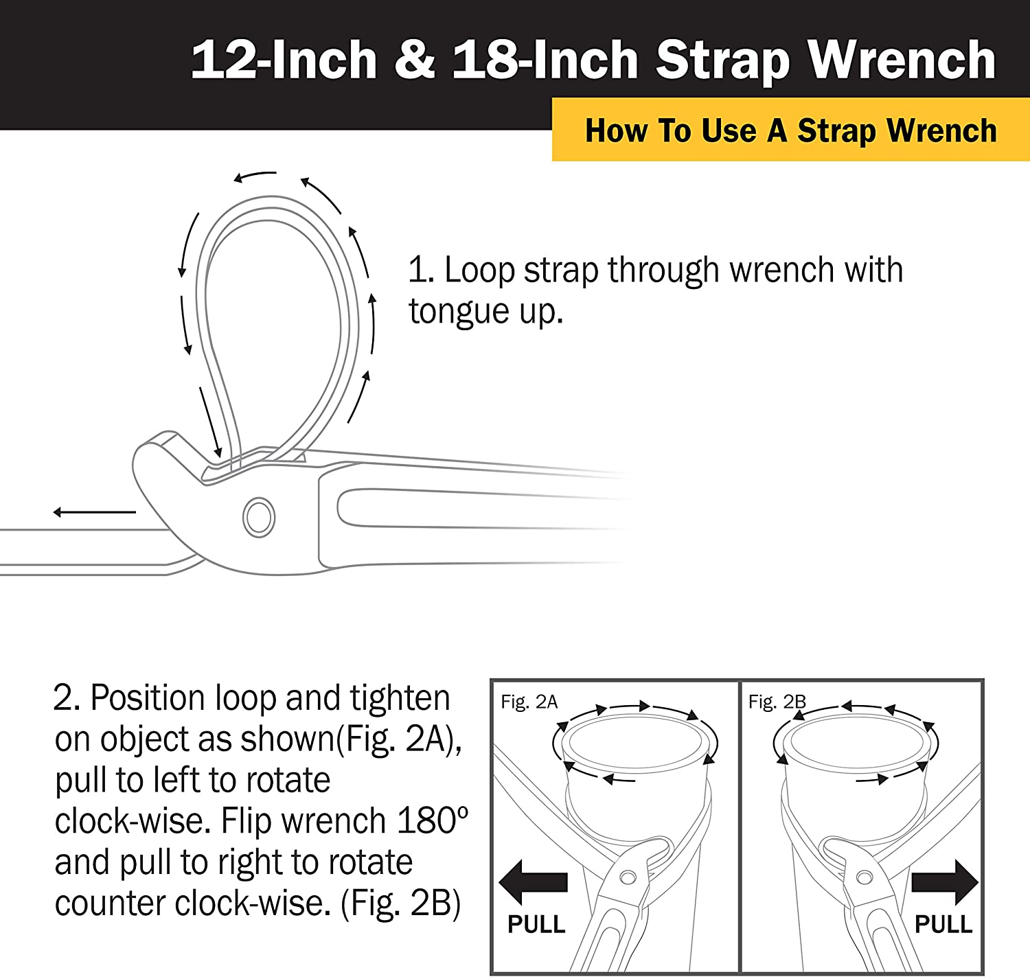 Titan Tools 21315 12 in. Handle Strap Wrench - MPR Tools & Equipment