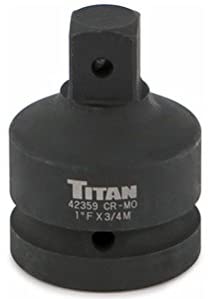 Titan Tools 42359 1in F to 3/4in M Impact Socket Adaptor - MPR Tools & Equipment