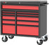 Tobeq RCBT411121RDBK 41" HD Series 11-Drawer Rolling Cabinet (Red/Black) - MPR Tools & Equipment