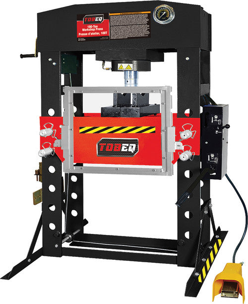 Tobeq SP100000 100-TON AIR/HYDRAULIC SHOP PRESS WITH PROTECTION GUARD - MPR Tools & Equipment