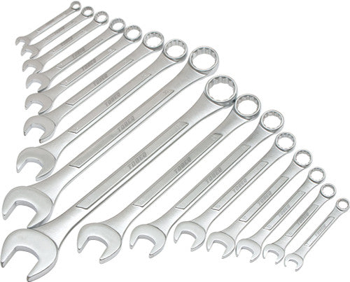 Tobeq TCWMK5116 16-Piece Metric Raised Panel Combination Wrench Set, 10-32mm, with Roll Pouch - MPR Tools & Equipment