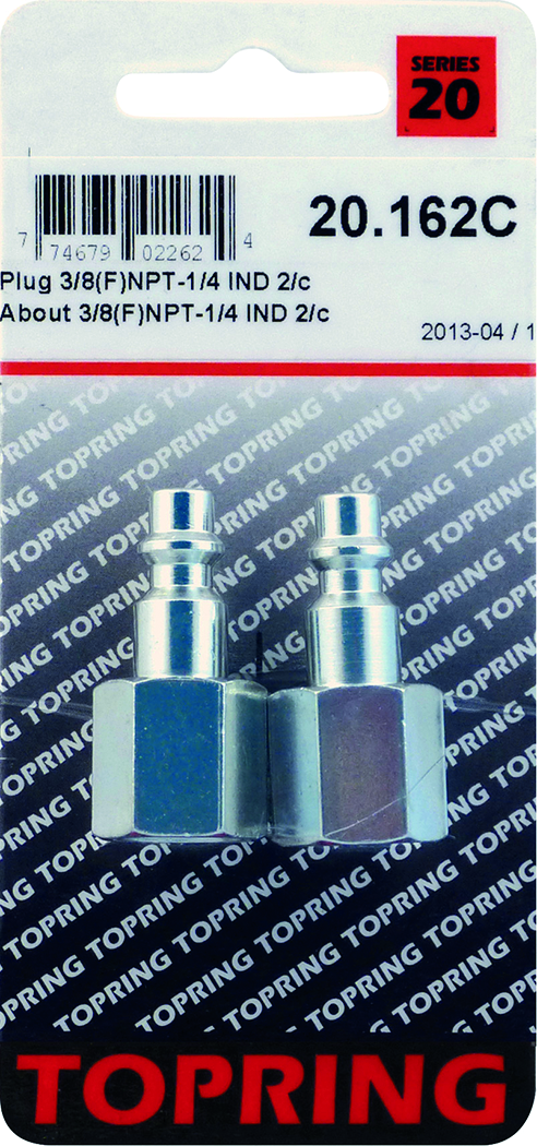 Topring 162C Plug (1/4 Ind) 3/8(F)Npt 2Pcs/C - MPR Tools & Equipment