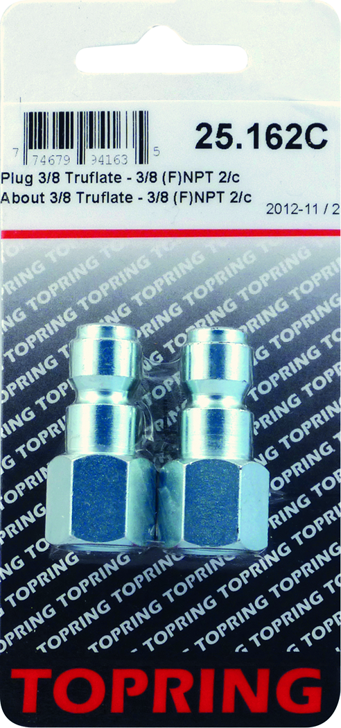 Topring 162C Plug (3/8 Truflate) 3/8(F)Npt 2Pcs/C - MPR Tools & Equipment