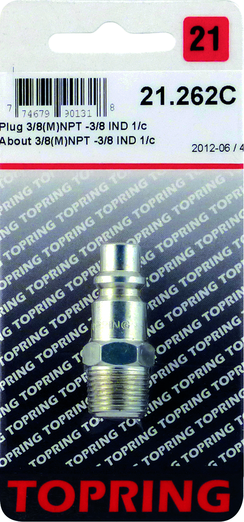 Topring 262C Plug (3/8 Ind) 3/8(M)Npt - MPR Tools & Equipment