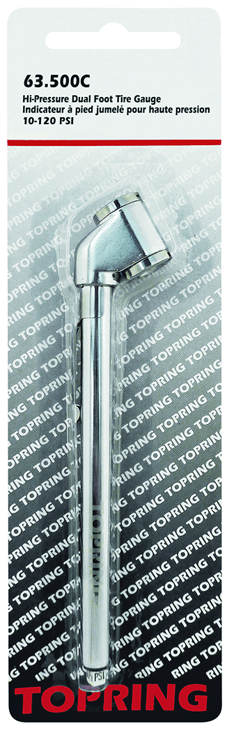 Topring 500C Tire Gauge Dual Foot High Pres. 10-120Psi - MPR Tools & Equipment