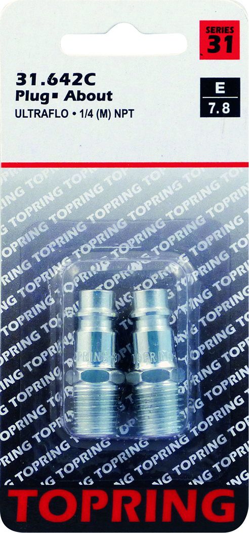 Topring 642C Plug (Ultraflo) 1/4(M)Npt 2Pcs/C - MPR Tools & Equipment