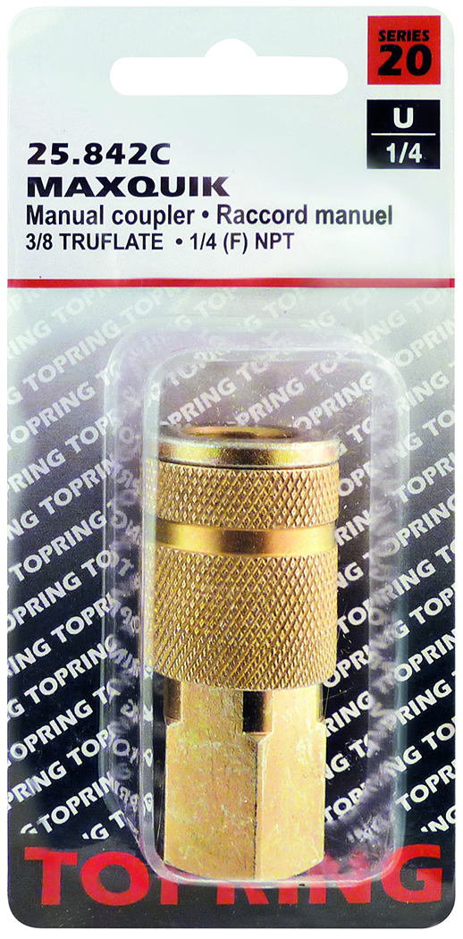 Topring 842C Coupler Maxquik (3/8 Truflate) 1/4(F)Npt - MPR Tools & Equipment