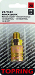 Topring 942C Coupler Maxquik (1/4 Ind) 1/4(M)Npt - MPR Tools & Equipment