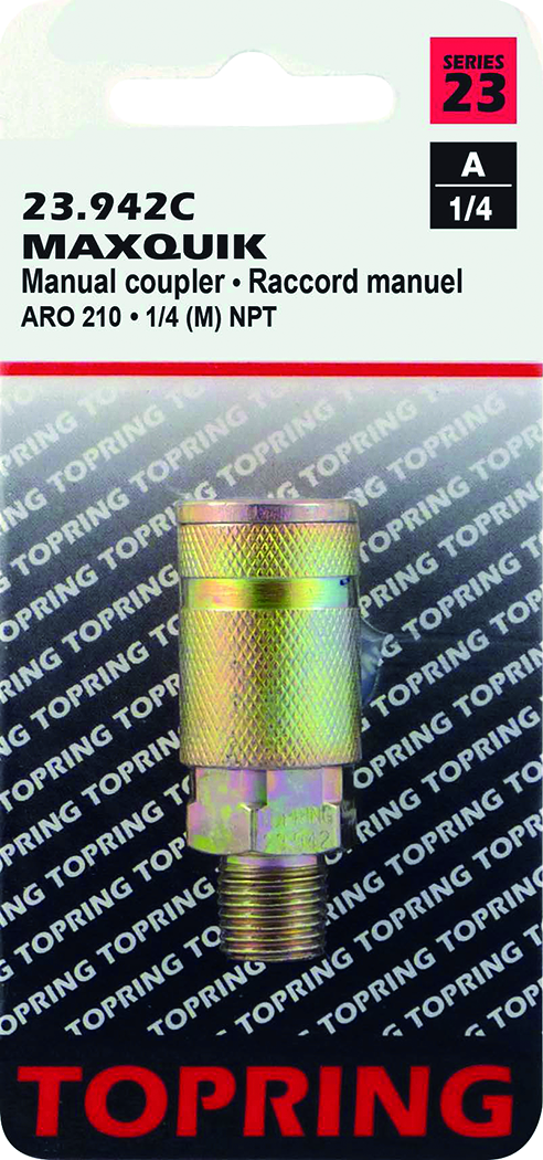 Topring 942C Coupler Maxquik (Aro 210) 1/4(M)Npt - MPR Tools & Equipment