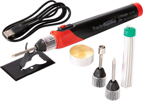 Tradeflame 213123 Rechargeable Lithium-Ion Soldering Iron Kit - MPR Tools & Equipment