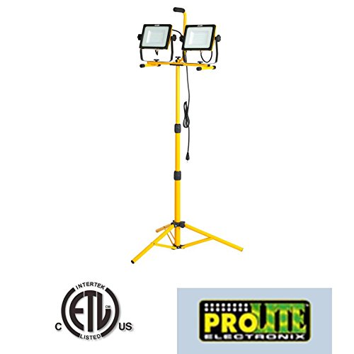 Twin 14.000 Lumen 120 SMD LED Super Bright FLOODLIGHTS Job SITE Work Light with Detachable Tripod LF240ST - MPR Tools & Equipment