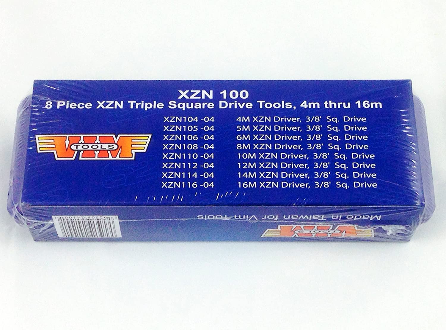 VIM Tools XZN100 XZN Bit Socket Set 4Mm-16Mm 3/8" Sq. Drive - MPR Tools & Equipment