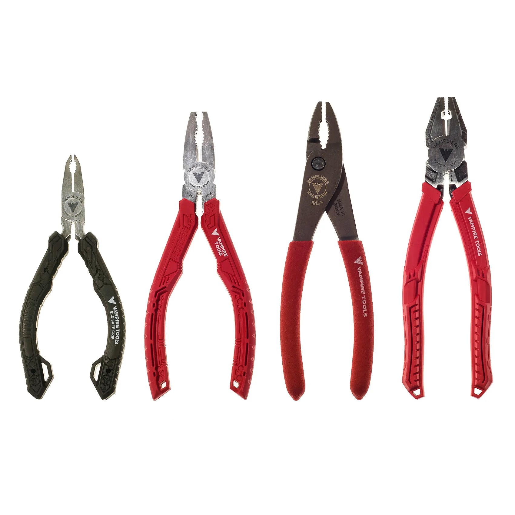 Vampire Tools VT-001-S4A VAMPLIERS® 4pc Set S4A 5" Mini, 6.25", 7" Slip Joint and 8" Pro - MPR Tools & Equipment