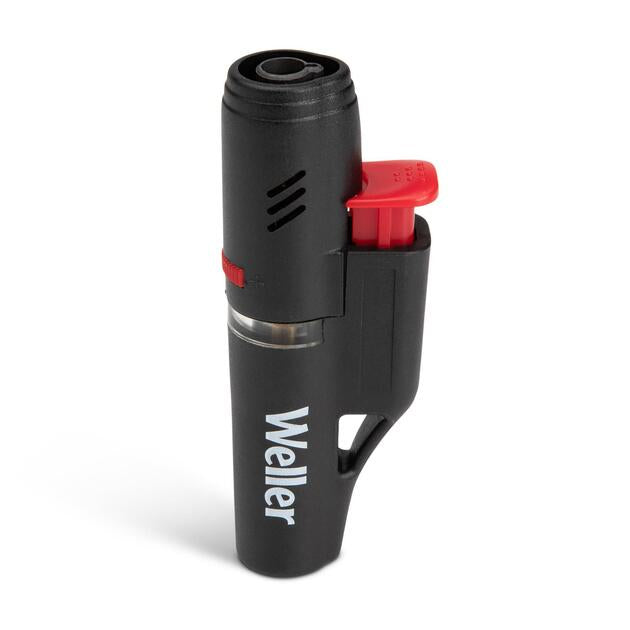 Weller WLTBUM2 Mini Butane Torch in black with red ignition trigger and Weller logo