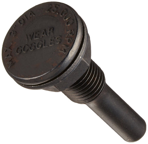 Weiler 07727 3/8" Arbor Diameter. 3/4" Stem Length. 1/4" Stem Diameter. Threaded Shaft Drive Arbor - MPR Tools & Equipment