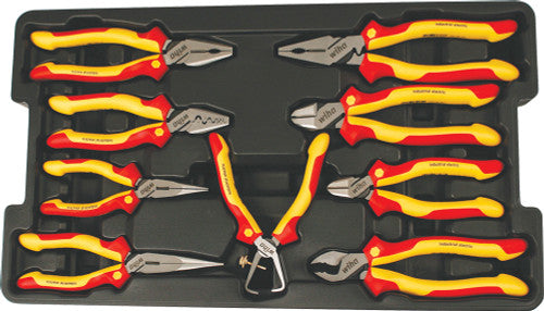 Wiha Tools 32999 9-PC INSULATED PLIERS & CUTTING PLIERS TRAY SET, CERTIFIED TO 1000VAC - MPR Tools & Equipment