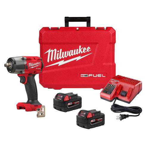 Milwaukee Tool 2962-22R M18™ 1/2" Drive Mid-Torque Impact Wrench + FREE Milwaukee Tool 49-66-6803 1/2" Drive Metric Deep Socket Set