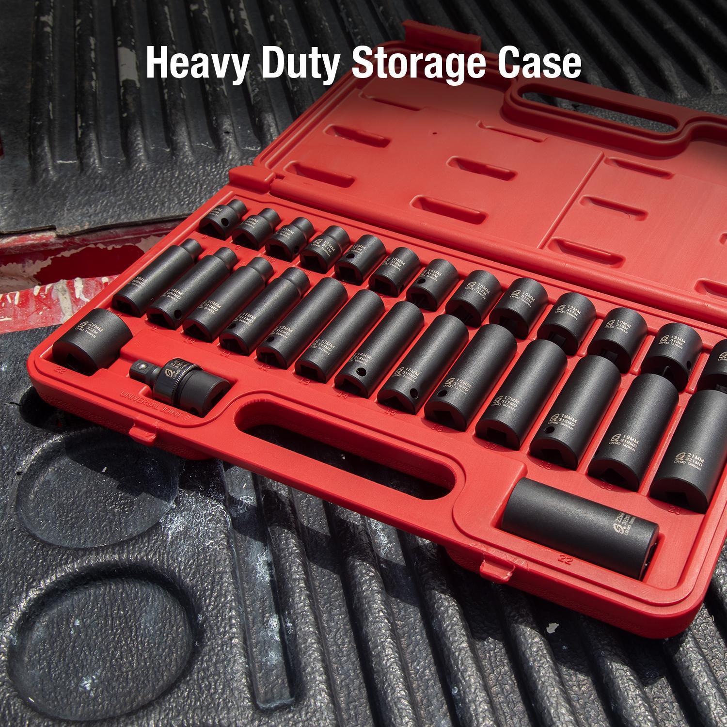 Sunex Tools 3329 3/8" Drive Metric 29pc Master Impact Socket Set