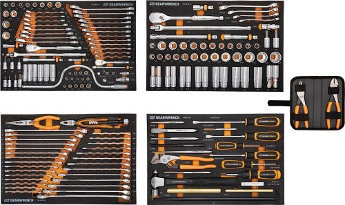 GearWrench GWGMTK184 184-PC 1/4", 3/8" and 1/2" Drive GMTK Tool Kit in Foam Trays - MPR Tools & Equipment