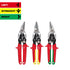 Milwaukee Tool 48-22-4563 3PC Aviation Snip Set - Left, Straight, and Right Cutting Snips with color-coded handles