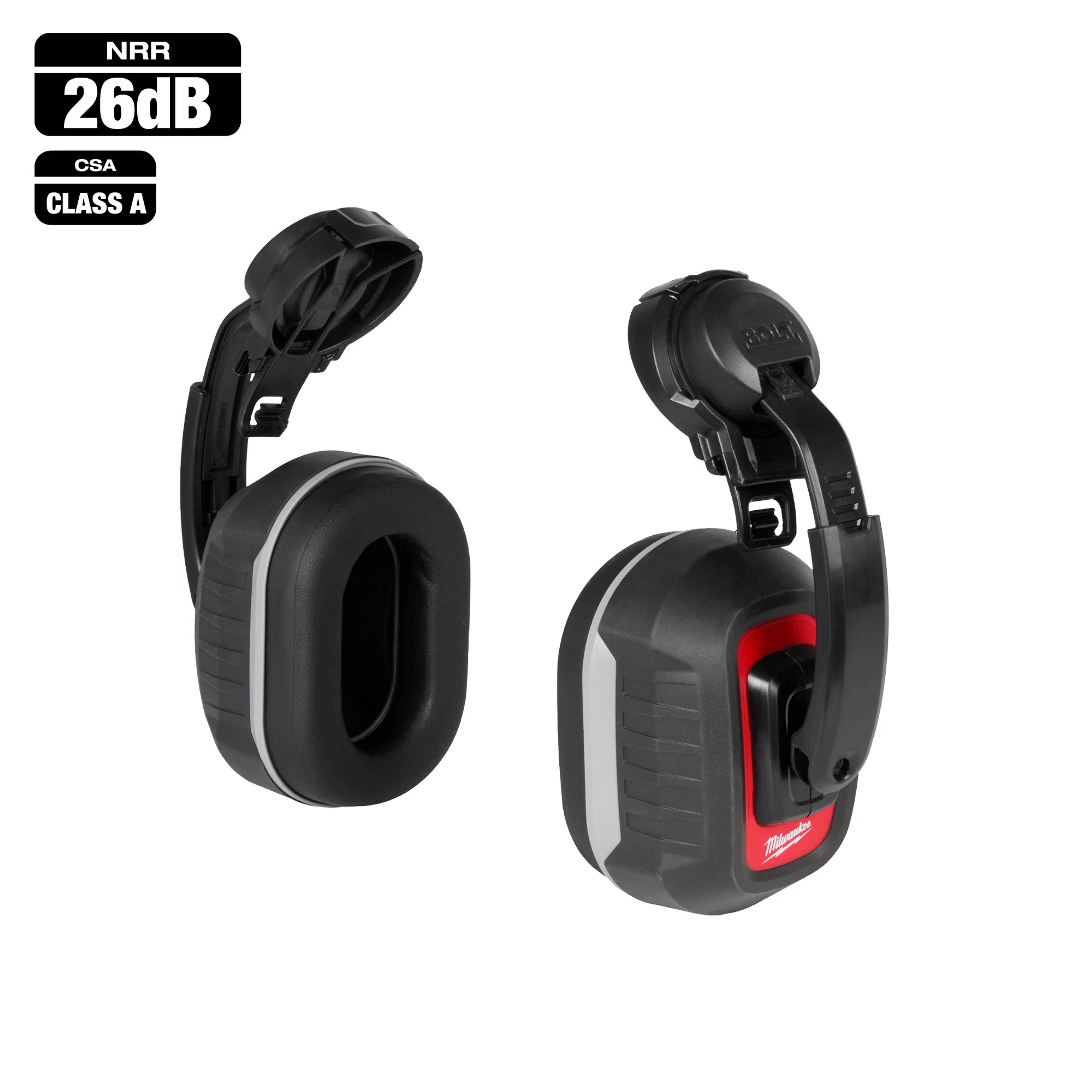 Milwaukee Tool 48-73-3251 BOLT 26dB Earmuffs - NRR 26dB, CSA Class A cap-mounted earmuffs