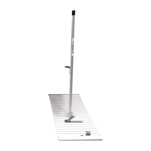 Autel ADASBAT Blind Spot Aiming Tool Kit product view showing vertical plumb bob pole and lined measuring mat on white background