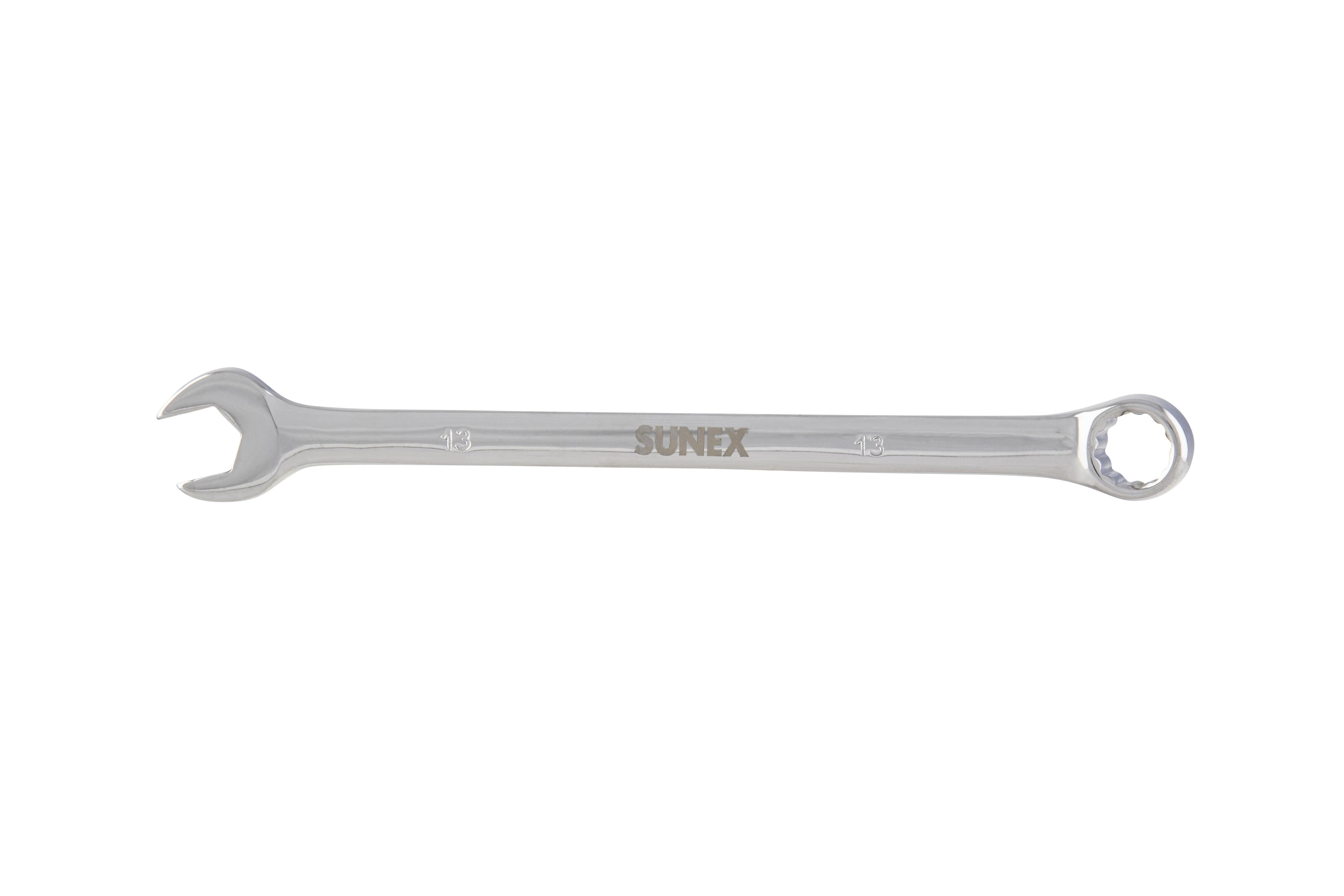Sunex Tools 991713MA 13mm Full Polish Combination Wrench, drop forged alloy steel, open and box ends