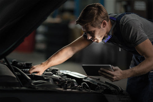 Ezred EZL35RNL-B Blue USB-C Rechargeable Neck Light with 350/35 Lumens and 70° Pivoting Light Heads - MPR Tools & Equipment