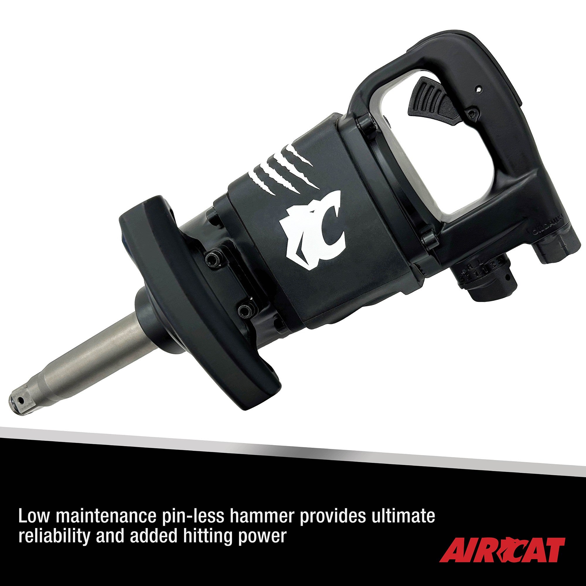 Aircat 1992-A Impact Wrench - Low Maintenance Pinless Hammer Angle View