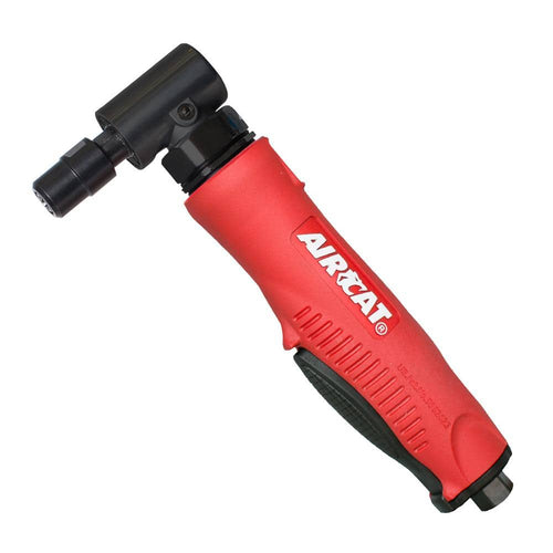 Aircat 6265 Composite 1 HP Right Angle Die Grinder - Red composite body with black angle head