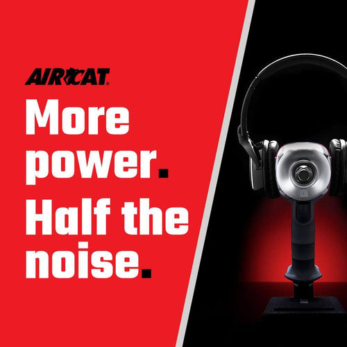 AIRCAT brand promotional image: More power. Half the noise.