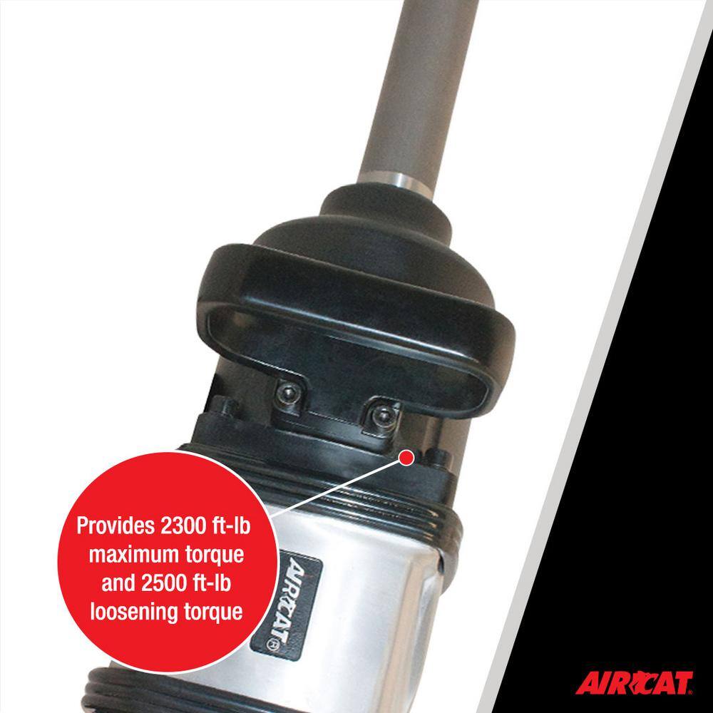 Aircat 1994 Impact Wrench close-up showing 2300 ft-lb maximum torque and 2500 ft-lb loosening torque