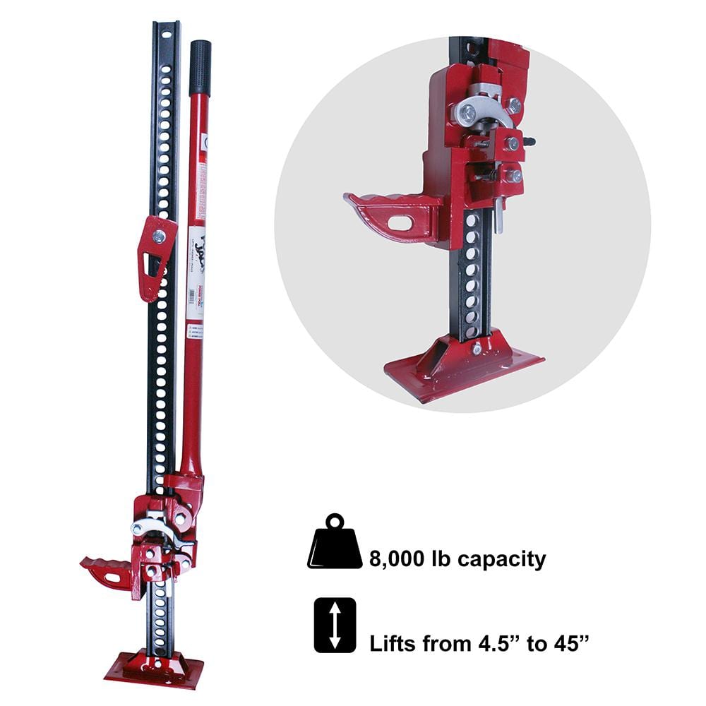 American Power Pull 14100 Farm Jack - Base and Lower Assembly Closeup, 8,000 lb Capacity
