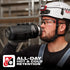 Worker on jobsite drinking from Milwaukee PACKOUT 36oz Black Insulated Bottle - All-Day Hot and Cold Retention