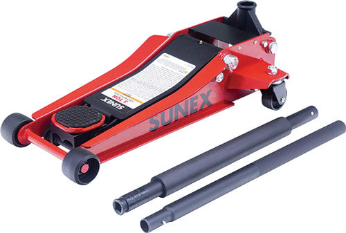 Sunex 6603SJ 3-Ton Steel Low Profile Floor Jack with Rapid Rise Technology, Min./Max. Height: 3.3"/20.3" - MPR Tools & Equipment