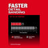 Milwaukee M12 FUEL Orbital Detail Sander - up to 2X faster detail sanding comparison chart