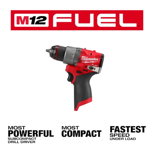 Milwaukee Tool M12 FUEL 1/2 in Drill Driver - Most Powerful, Most Compact, Fastest Speed Under Load