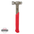 Milwaukee Tool 48-22-9130 16oz Steel Ball Peen Hammer front view with Lifetime Guarantee badge