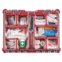 Milwaukee Tool 48-73-8430N PACKOUT First Aid Kit Type III - interior compartments with first aid supplies