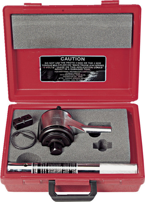 Proto J6232 1/2" Dr. Input/1" Dr. Output Reaction Arm Torque Multiplier, 173-3200 FT-LB, 1:18.5 Ratio, 19-19/32" OAL - MPR Tools & Equipment