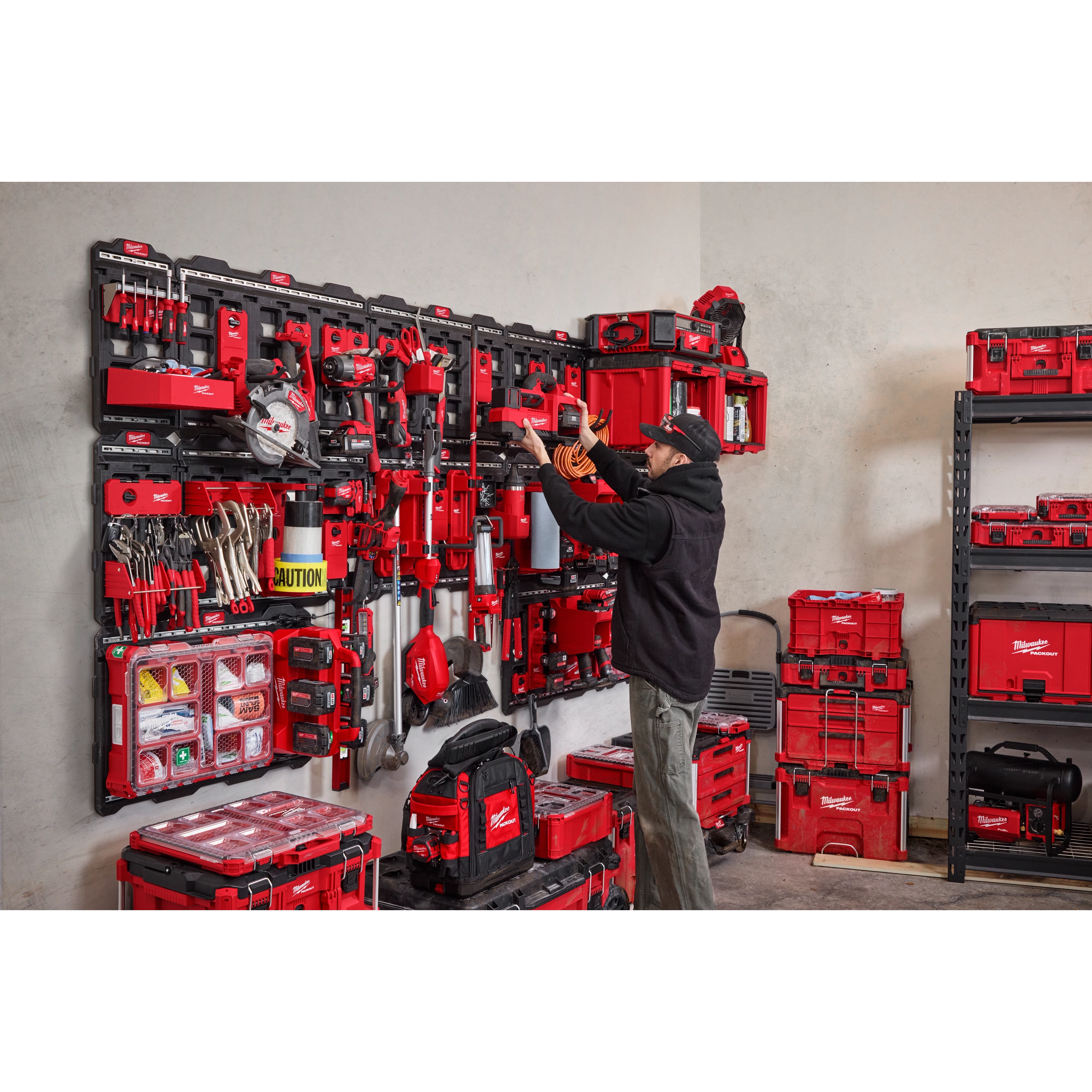 PACKOUT Large Wall Plate 150 lb weight capacity demonstration
