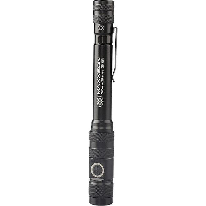 Maxxeon 00361 300 Lumens Workstar® 361 USB-C Rechargeable Led Zoom Penlight/Inspection Light (Black) - MPR Tools & Equipment