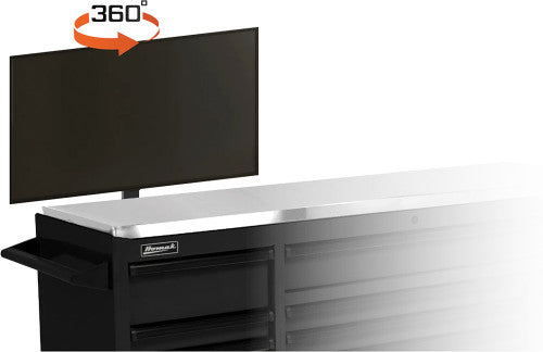 Homak BK08040001 Adjustable Monitor Stand with Built-In Cable Management for Rs & Pro 2, Fits Most 32-50" TVs & Monitors" - MPR Tools & Equipment